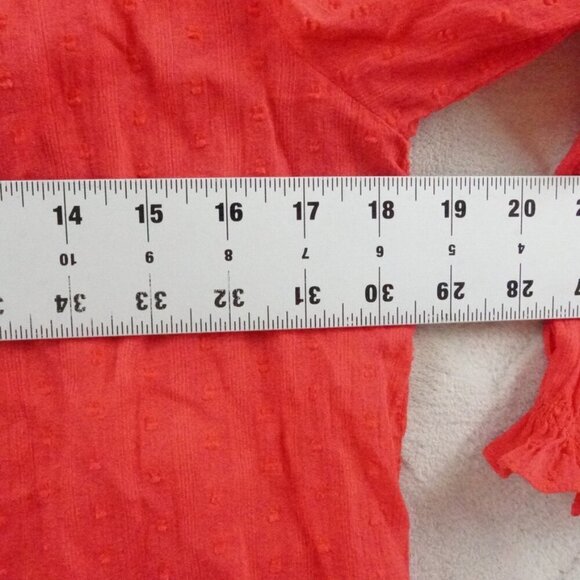 J.Crew Textured Blouse Womens Petite Extra Small V-Neck Ruffle Neck - Picture 5 of 8